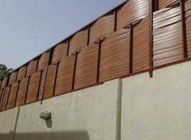 ساتر معدني خشبي